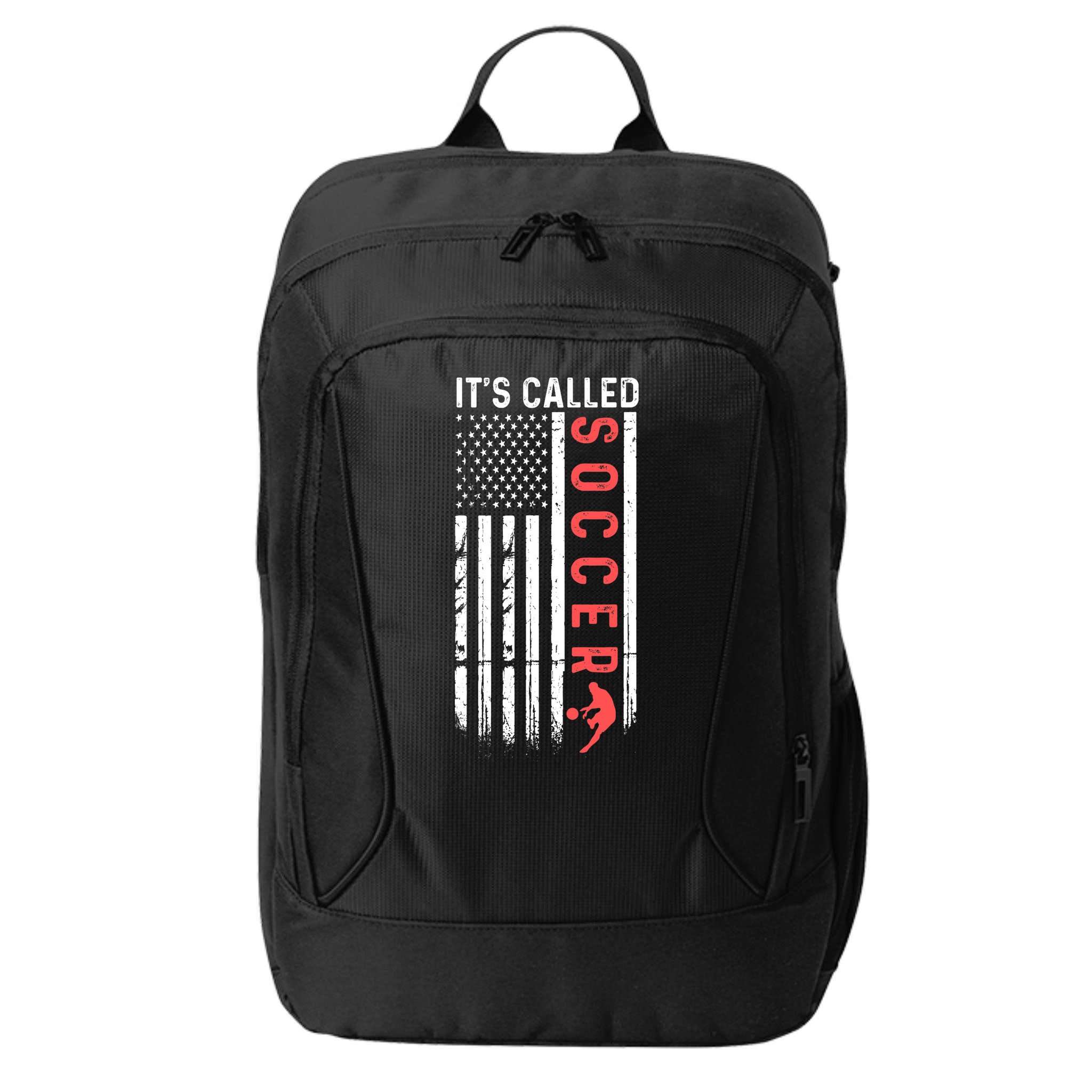 Soccer Players American Flag It's Called Soccer Funny Futbol City Backpack