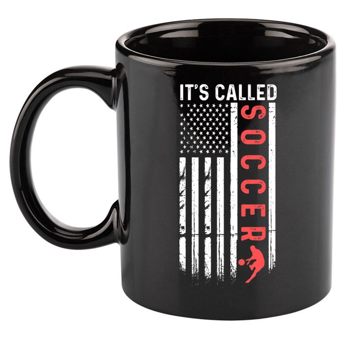 Soccer Players American Flag It's Called Soccer Funny Futbol 11oz C Handle Ceramic Mug