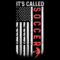Soccer Players American Flag It's Called Soccer Funny Futbol Flat Bill Trucker Hat