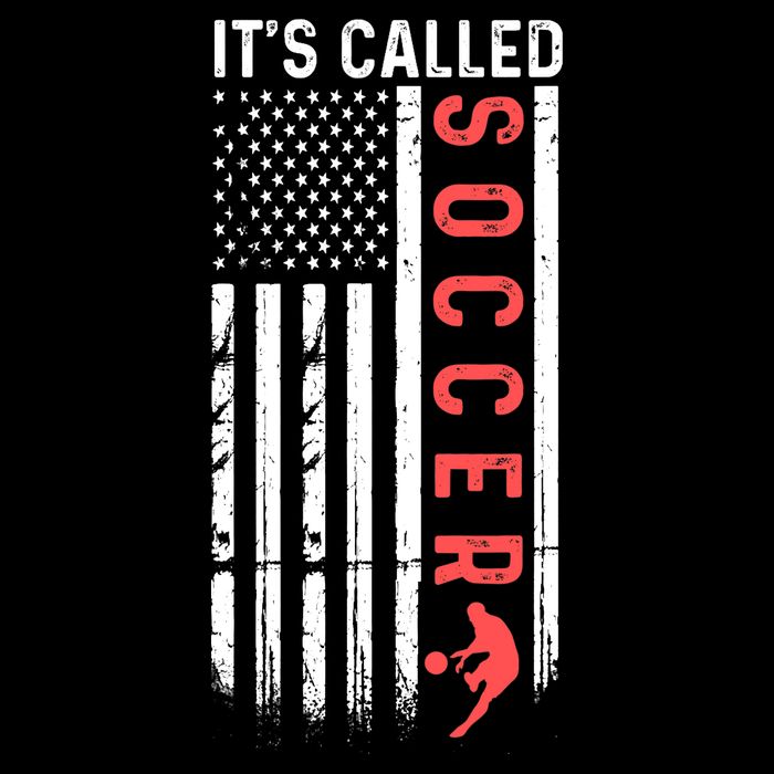Soccer Players American Flag It's Called Soccer Funny Futbol Flat Bill Trucker Hat