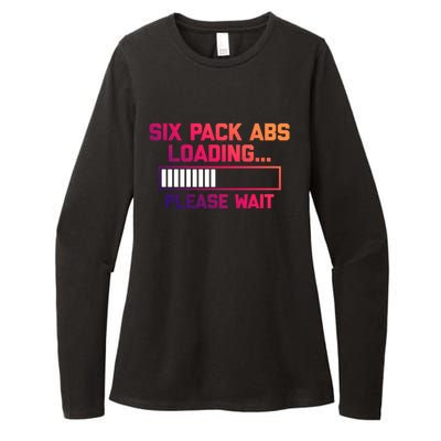 Six Pack Abs Loading (Please Wait) Meaningful Gift Funny Workout Gym Cool Gift Womens CVC Long Sleeve Shirt