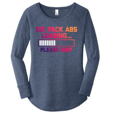 Six Pack Abs Loading (Please Wait) Meaningful Gift Funny Workout Gym Cool Gift Women's Perfect Tri Tunic Long Sleeve Shirt