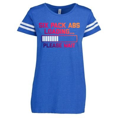 Six Pack Abs Loading (Please Wait) Meaningful Gift Funny Workout Gym Cool Gift Enza Ladies Jersey Football T-Shirt