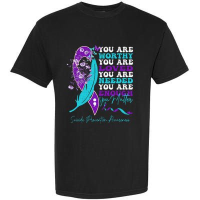 Suicide Prevention Awareness Positive Motivational Garment-Dyed Heavyweight T-Shirt