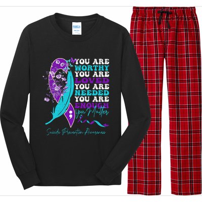 Suicide Prevention Awareness Positive Motivational Long Sleeve Pajama Set