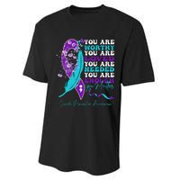 Suicide Prevention Awareness Positive Motivational Performance Sprint T-Shirt