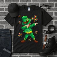 St Patrick's Autism Awareness Puzzle Ribbon Leprechaun IEP Tall T-Shirt