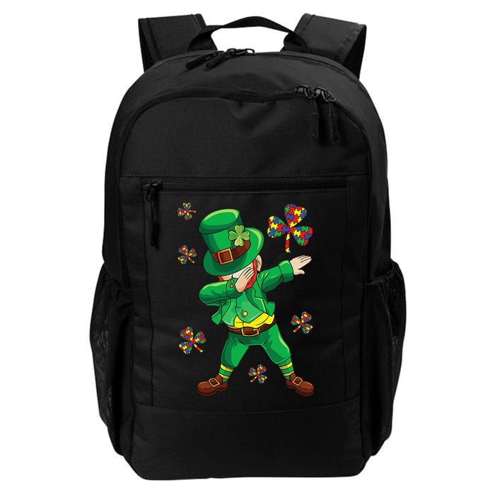 St Patrick's Autism Awareness Puzzle Ribbon Leprechaun IEP Backpack