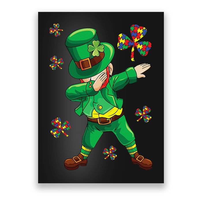 St Patrick's Autism Awareness Puzzle Ribbon Leprechaun IEP Poster