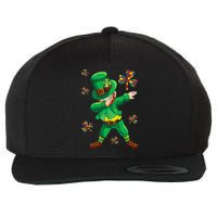 St Patrick's Autism Awareness Puzzle Ribbon Leprechaun IEP Wool Snapback Cap