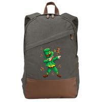 St Patrick's Autism Awareness Puzzle Ribbon Leprechaun IEP Cotton Canvas Backpack