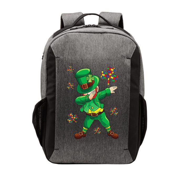St Patrick's Autism Awareness Puzzle Ribbon Leprechaun IEP Vector Backpack