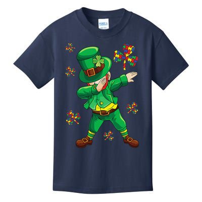 St Patrick's Autism Awareness Puzzle Ribbon Leprechaun IEP Kids T-Shirt