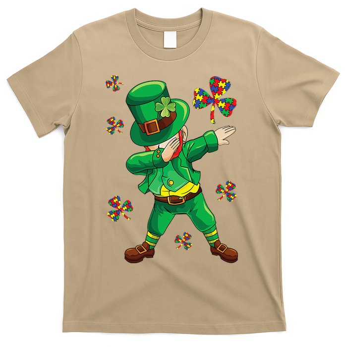 St Patrick's Autism Awareness Puzzle Ribbon Leprechaun IEP T-Shirt