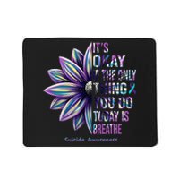 Suicide Prevention Awareness Teal Ribbon And Sunflower Gifts Mousepad