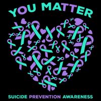 Suicide Prevention Awareness Teal Purple Ribbon You Matter Backpack