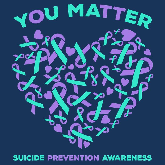 Suicide Prevention Awareness Teal Purple Ribbon You Matter Zip Tote Bag