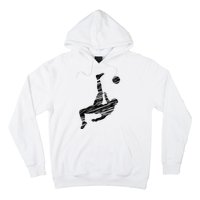 Soccer Player And Soccer Fan Motif Vintage Hoodie