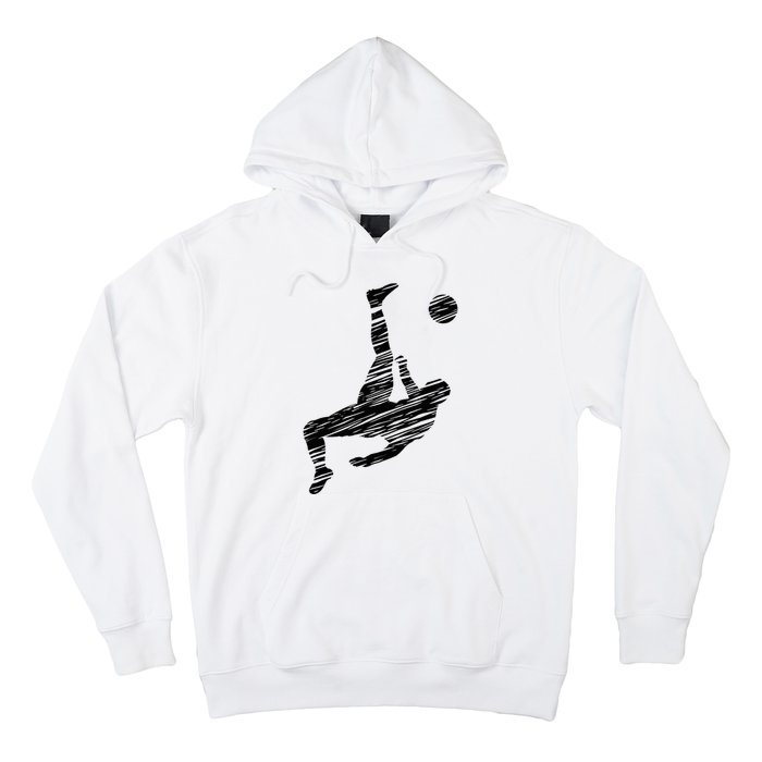 Soccer Player And Soccer Fan Motif Vintage Hoodie