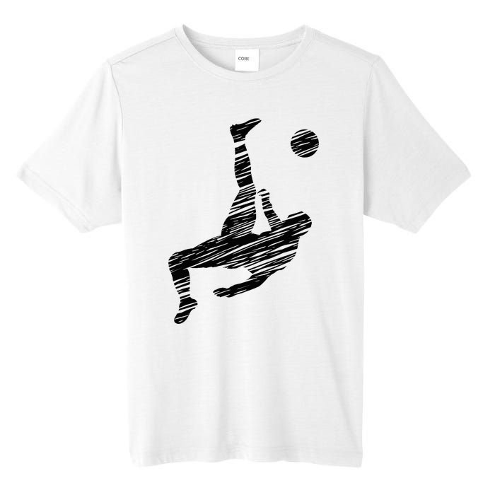 Soccer Player And Soccer Fan Motif Vintage Tall Fusion ChromaSoft Performance T-Shirt