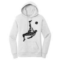 Soccer Player And Soccer Fan Motif Vintage Women's Pullover Hoodie