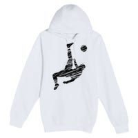 Soccer Player And Soccer Fan Motif Vintage Premium Pullover Hoodie