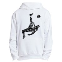 Soccer Player And Soccer Fan Motif Vintage Urban Pullover Hoodie