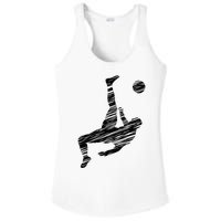 Soccer Player And Soccer Fan Motif Vintage Ladies PosiCharge Competitor Racerback Tank