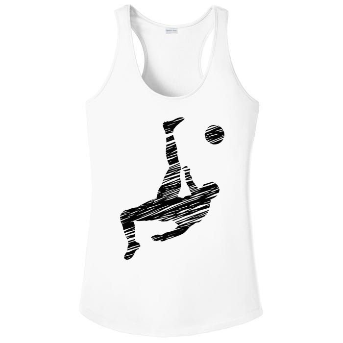 Soccer Player And Soccer Fan Motif Vintage Ladies PosiCharge Competitor Racerback Tank