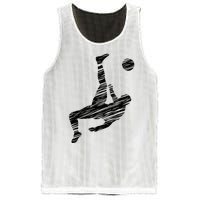 Soccer Player And Soccer Fan Motif Vintage Mesh Reversible Basketball Jersey Tank