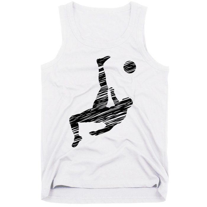 Soccer Player And Soccer Fan Motif Vintage Tank Top