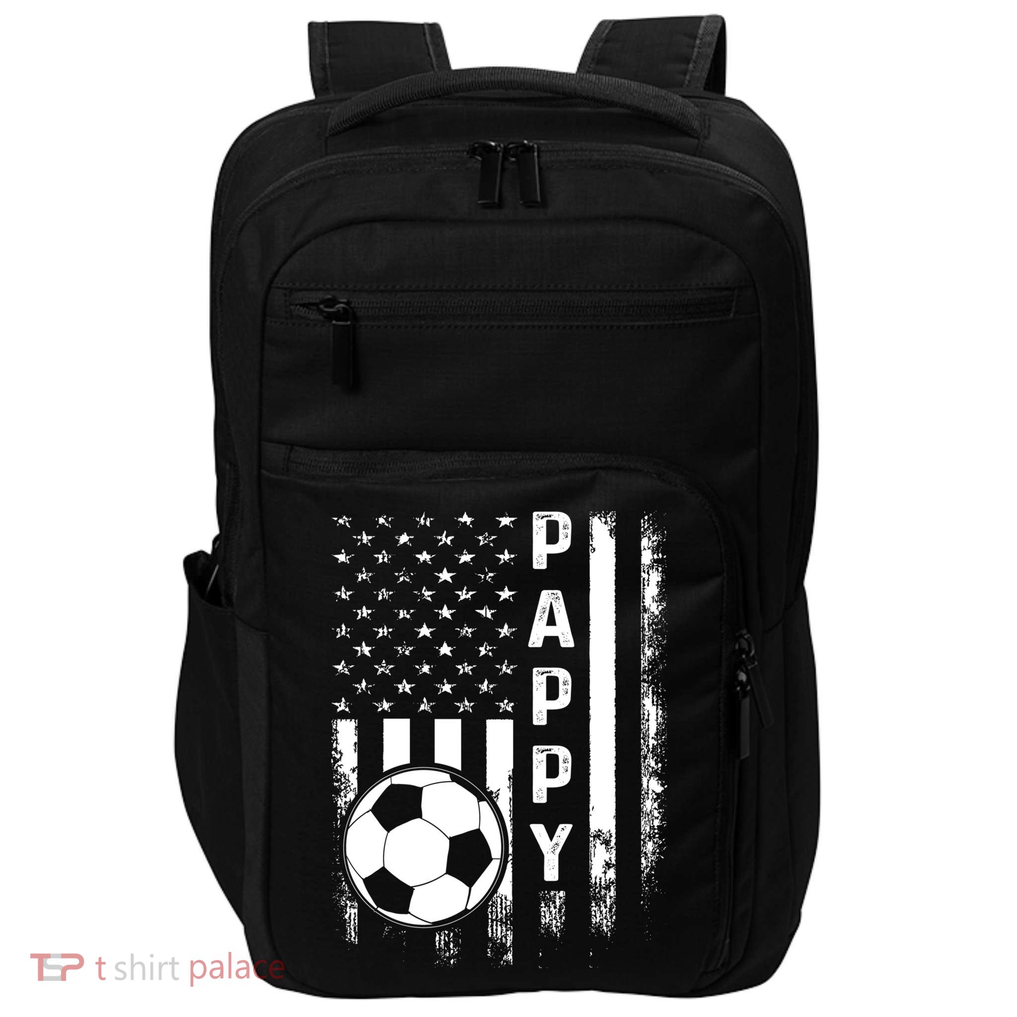 Soccer Pappy American Flag Vintage Christmas Xmas Meaningful Gift Impact Tech Backpack