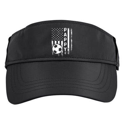 Soccer Pappy American Flag Vintage Christmas Xmas Meaningful Gift Adult Drive Performance Visor