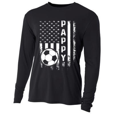 Soccer Pappy American Flag Vintage Christmas Xmas Meaningful Gift Cooling Performance Long Sleeve Crew