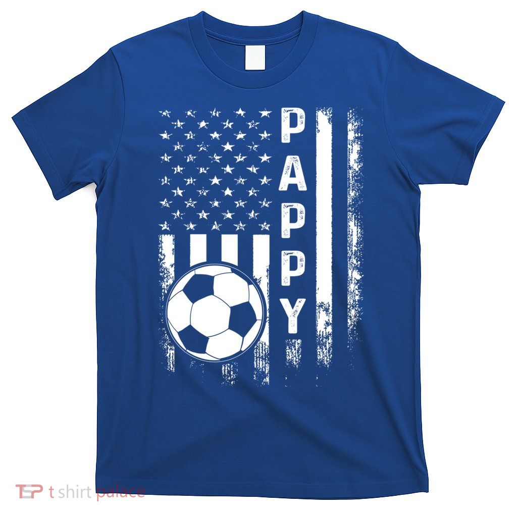 Soccer Pappy American Flag Vintage Christmas Xmas Meaningful Gift T-Shirt