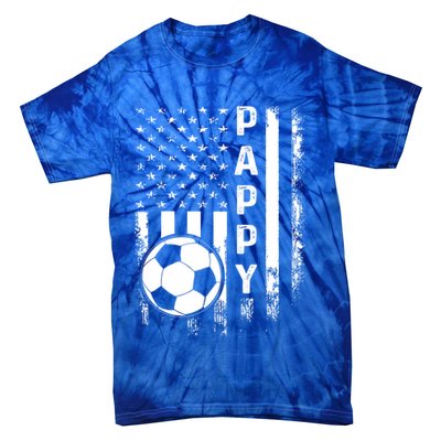 Soccer Pappy American Flag Vintage Christmas Xmas Meaningful Gift Tie-Dye T-Shirt