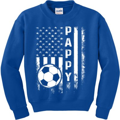 Soccer Pappy American Flag Vintage Christmas Xmas Meaningful Gift Kids Sweatshirt