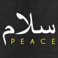Salam Peace Arabic Calligraphy 7 Panel Mesh Trucker Snapback Hat