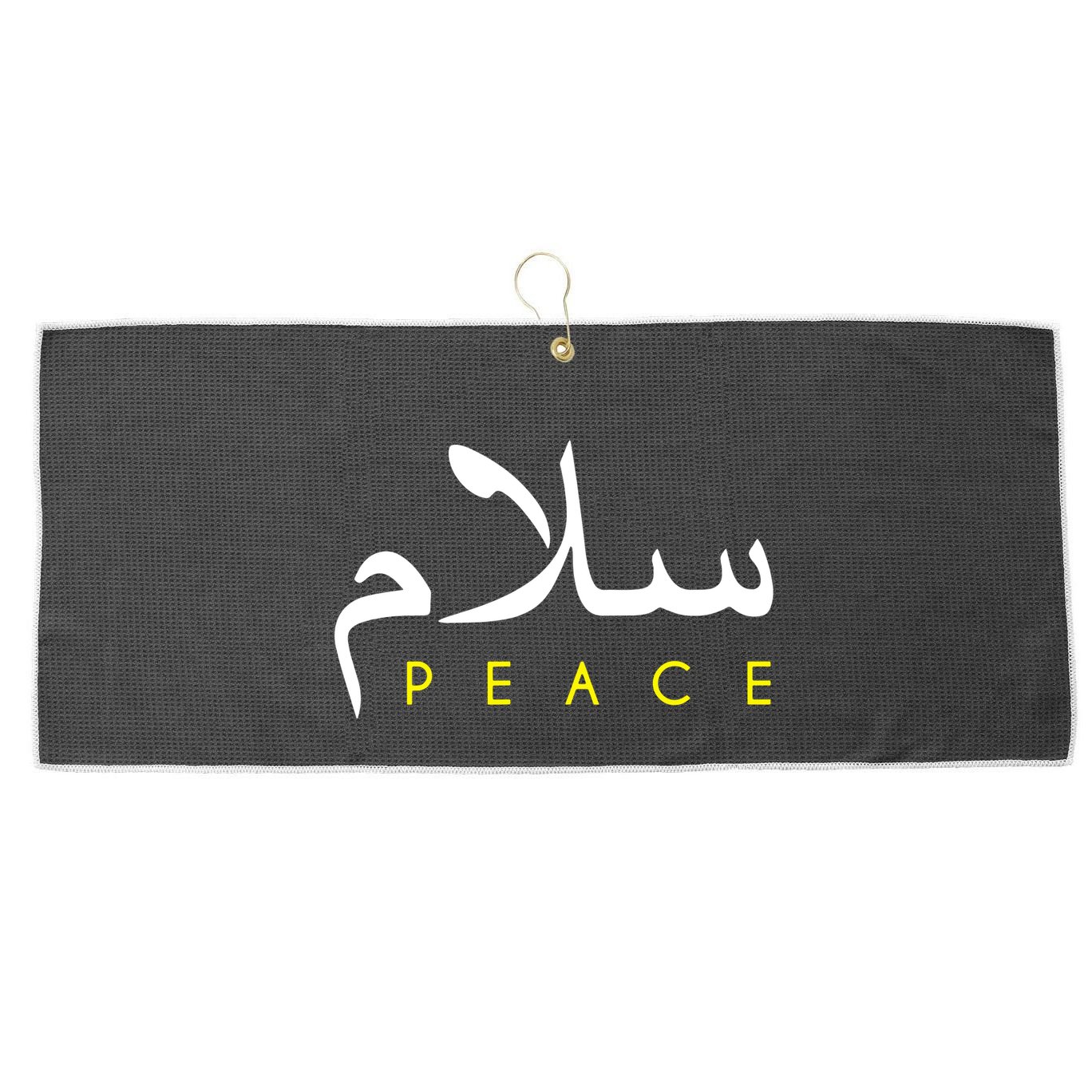 Salam Peace Arabic Calligraphy Large Microfiber Waffle Golf Towel