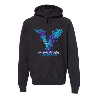 Suicide Prevention Awareness Phoenix Rise From The Ashes Premium Hoodie