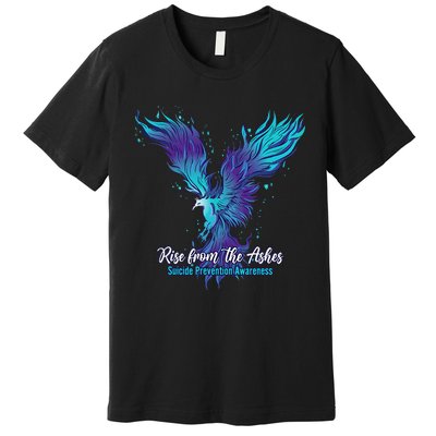 Suicide Prevention Awareness Phoenix Rise From The Ashes Premium T-Shirt