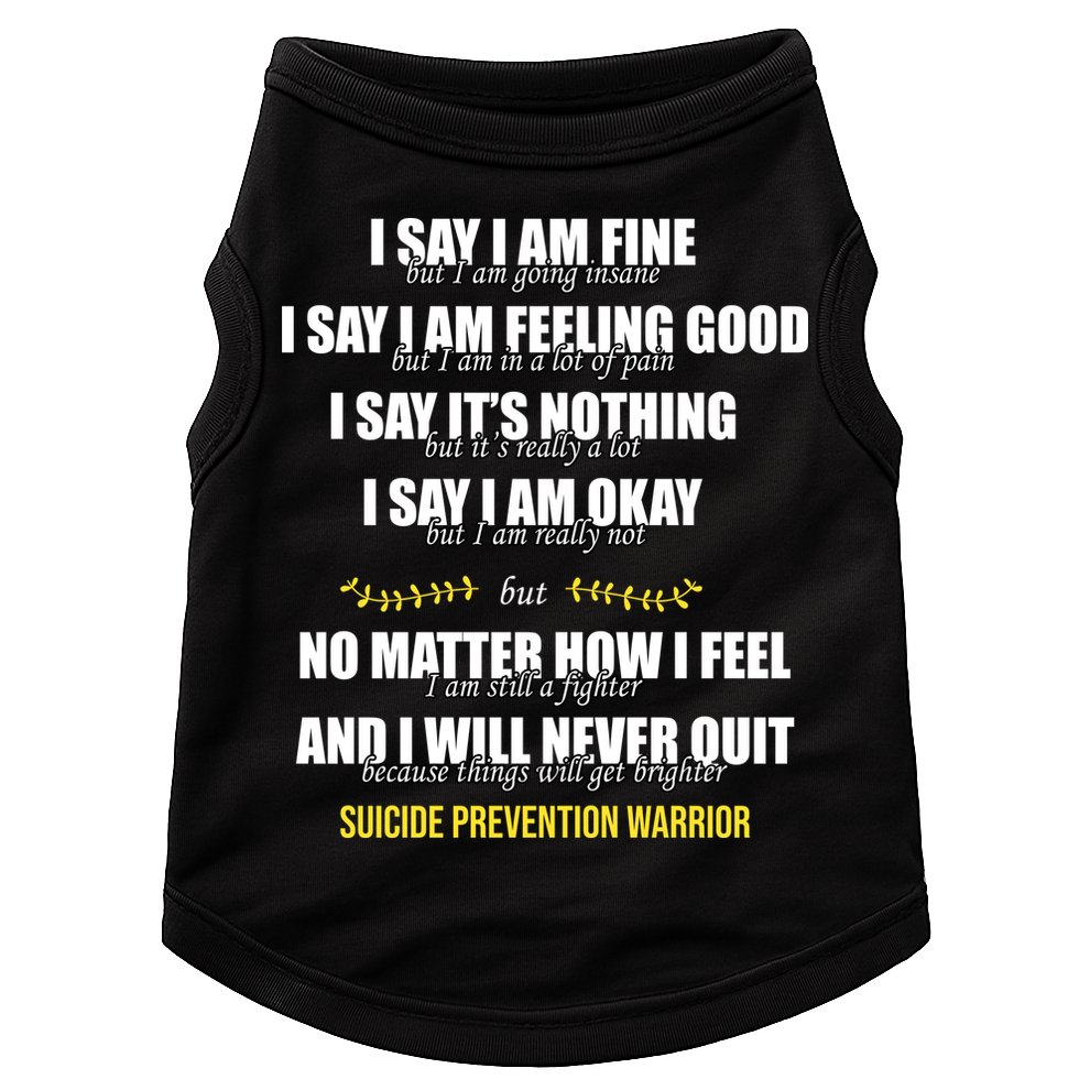 Suicide Prevention Awareness Warrior Quote Doggie Tank