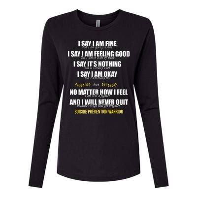 Suicide Prevention Awareness Warrior Quote Womens Cotton Relaxed Long Sleeve T-Shirt