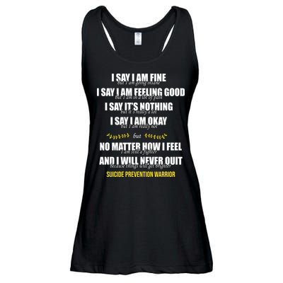 Suicide Prevention Awareness Warrior Quote Ladies Essential Flowy Tank