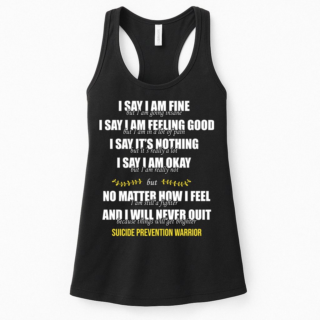 Suicide Prevention Awareness Warrior Quote Womens Tank Top