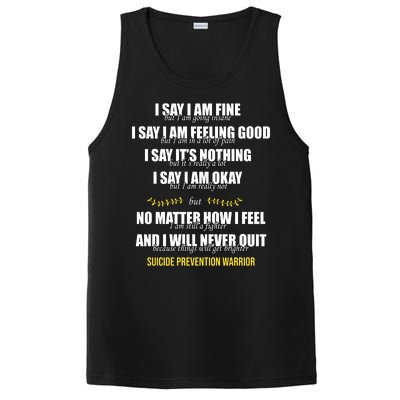 Suicide Prevention Awareness Warrior Quote PosiCharge Competitor Tank