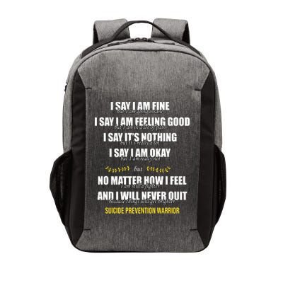 Suicide Prevention Awareness Warrior Quote Vector Backpack