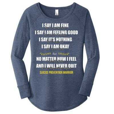 Suicide Prevention Awareness Warrior Quote Women's Perfect Tri Tunic Long Sleeve Shirt