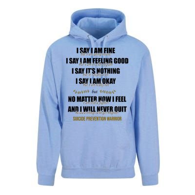 Suicide Prevention Awareness Warrior Quote Unisex Surf Hoodie