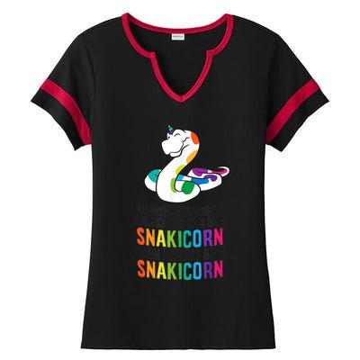 Snake Pet Always Be A Snakicorn Birthday Unicorn Snake Ladies Halftime Notch Neck Tee